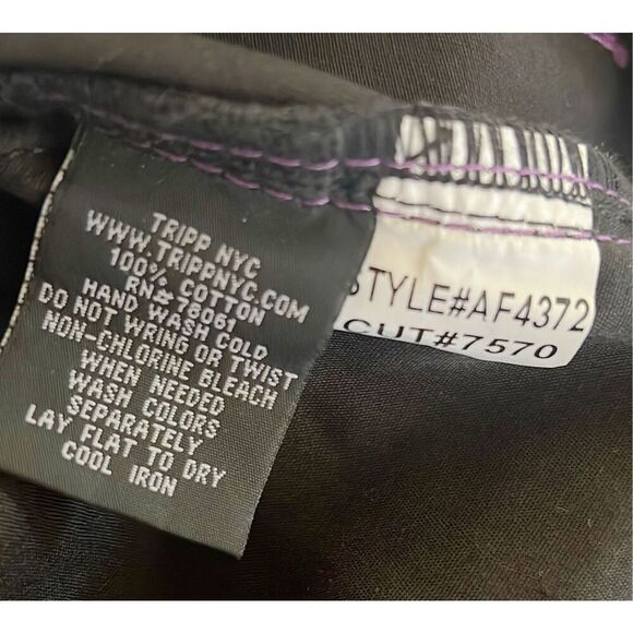 Tripp Black & Purple Street Pants Black/Purple Plus Size 17/38” Nwot - Picture 8 of 10